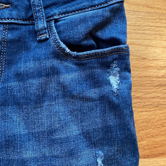 DL1961 Chloe Denim Jeans Preston Wash Raw Distressed Released Hem Like New 10 - Picture 5 of 12